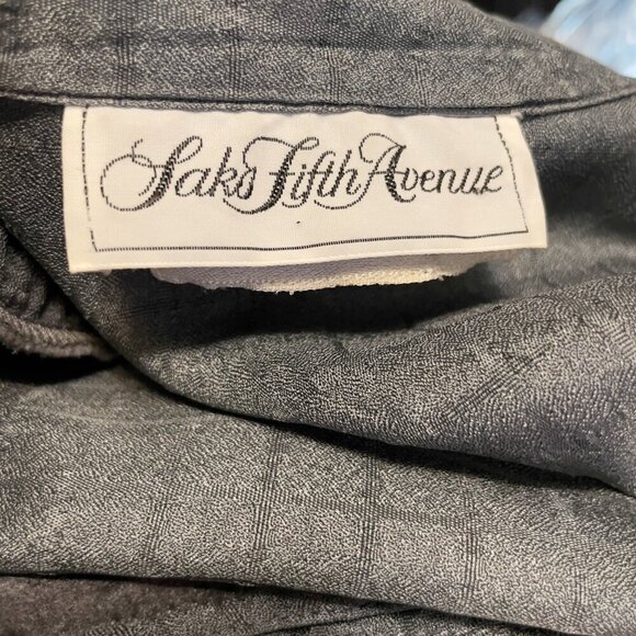 SAKS FIFTH AVENUE VTG Dark Academia Designer Professoral Retro Midi Dress S - Picture 12 of 13